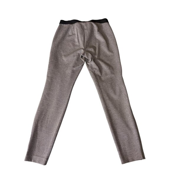 Talbots Womens Pants Size 10 Black Gray Checked Pattern Slim Fit Preppy - Picture 2 of 8